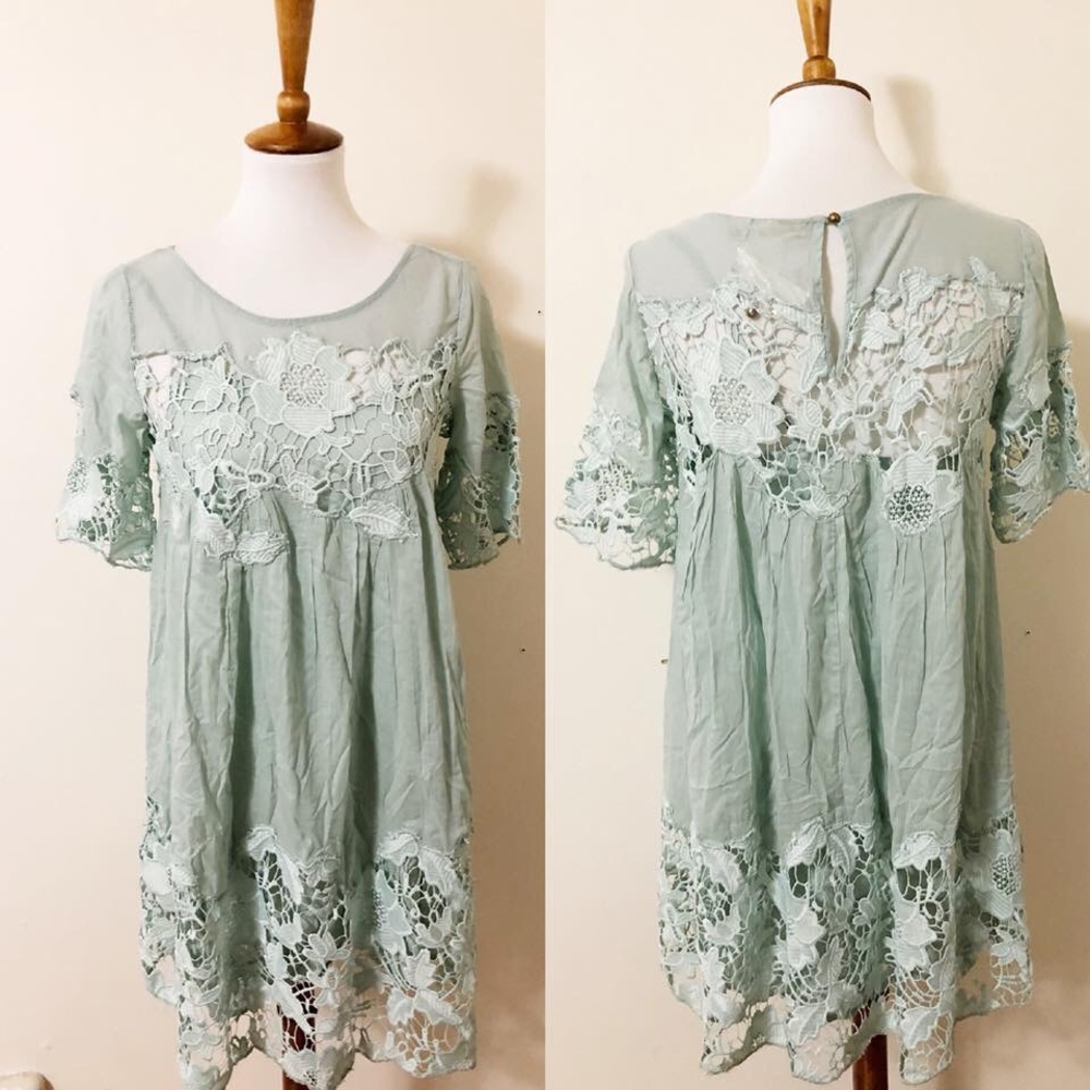 Holding horses lace dress